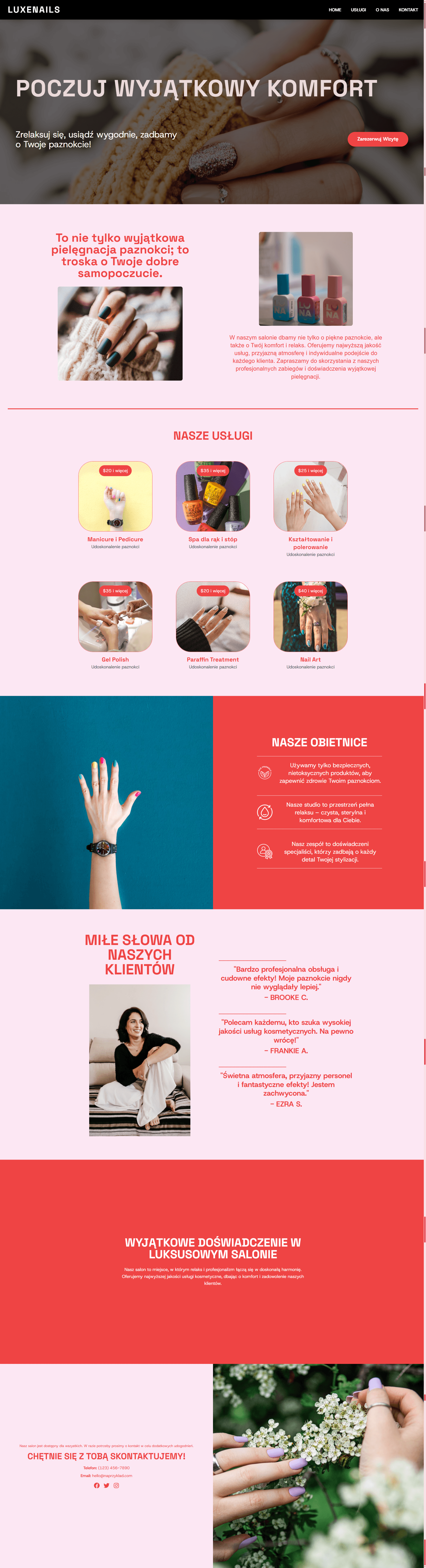 LUXENAILS — long website preview